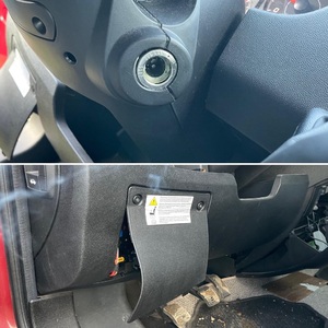 Uszkodzenia w skradzionym aucie Uszkodzenia w skradzionym aucie