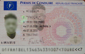 Podrobione francuskie prawo jazdy