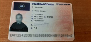 Podrobione chorwackie prawo jazdy Podrobione chorwackie prawo jazdy
